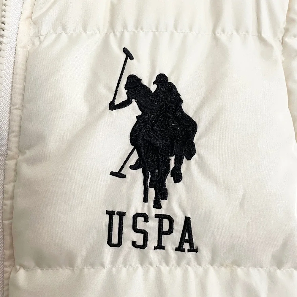 US Polo Assn Puffer Vest Fleece Lined Sleeveless Jacket‎ USPA Logo M Streetwear - Picture 3 of 15